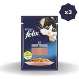 Felix Kedi Yaş Mama Somonlu 85 Gr - (3 Adet)