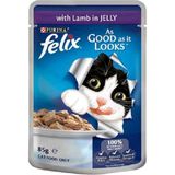 Felix Kuzu Etli 6x100 gr Yaş Kedi Maması