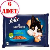 Felix Multipack Somonlu Ve Ton Balıklı Yetişkin Kedi Yaş Maması 4X85 Gr 6 Ad