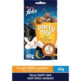 Felix Party Mix Karışık Çiftlik Lezzetleri Kedi Ödül Maması 60 g Yetişkin Kediler İçin Tavuk ve Hindi Eti