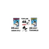 Felix Pouch 48 Adet X (24-Sığır Etli +24-Tavuklu) Kedi Yaş Mama