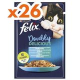 Felix Pouch Doubly Delicious Somon ve Sardalyalı Yaş 85x26 gr Kedi Maması