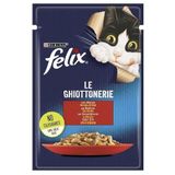 Felix Pouch Parça Etli Zengin Sığır Etli 8x85 gr Kedi Maması