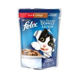 Felix Pouch Sığır Etli Ve Tavuklu Yetişkin Kedi Yaş Maması