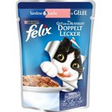 Felix Pouch Somon ve Sardalyalı 100 gr Yaş Kedi Maması