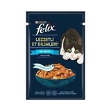 Felix Pouch Tasty Shreds Ton Balıklı Lezzetli Et Dilimleri 80 gr Yaş Kedi Maması Sos İçinde