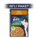 Felix Pouch Tavuklu ve Havuçlu 85 gr 26 Adet Yetişkin Kedi Konservesi