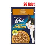 Felix Sensations Tavuklu ve Havuçlu 26x85 gr Kedi Konservesi