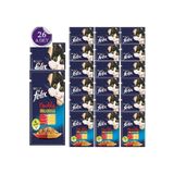 Felix Sığır Eti ve Kümes Hayvanlı Karışımı Yetişkin 26x85 gr Yaş Kedi Mama