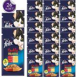 Felix Sığır Etli ve Kanatlı Yaş Özel 26x85 gr Kedi Maması
