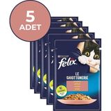 Felix Somonlu 85 gr x 5 Adet Yetişkin Kedi Yaş Mama