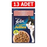 Felix Somonlu Karidesli Kedi Konservesi 85GR 13ADET Kedi Yaş Mama Sensations Pouch