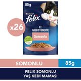 Felix Somonlu Kedi Maması 85 gr 26 Ad Besleyici İçerik ile Lezzetli Somon Tadı Sunar