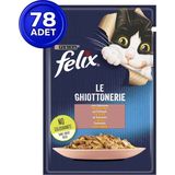 Felix Somonlu Yaş Kedi Maması 85 gr x 78 Adet - Karışık