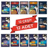 Felix Süper Karışık Özel Paket 12 Adet Yetişkin Yaş Kedi Maması