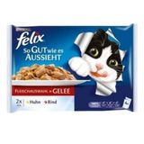 Felix Tavuklu ve Sığır Etli Yetişkin Yaş Özel 4x100 gr Kedi Maması