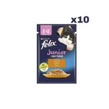 Felix Tavuklu Yavru Kediler Için Yaş Mama 10 Adet (1X85Gr)