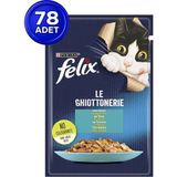 Felix Ton Balıklı Yaş Kedi Maması 85 gr x 78 Adet - Karışık