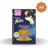 Felix Yavru Kedi Yaş Mama Tavuk Etli 85 Gr - (3 Adet)