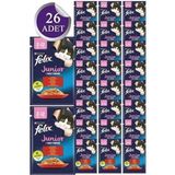 Felix Yavru Sığıretli Yaş Kedi Maması 26 Adet 85 gr Sığır Eti Lezzeti ile Besleyici - 1