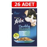 Felix Yetişkin 26x 85 gr Somonlu ve Sardalyalı Yaş Kedi Maması