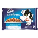 Felix Yetişkin Kediler İçin Somonlu ve Ton Balıklı Pouch 100 x 10 Yaş Kedi Maması
