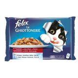 Felix Yetişkin Kediler İçin Tavuklu ve Sığır Pouch 4x100 gr Etli Yaş Kedi Maması