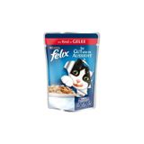 Felix Yetişkin Sığır Etli Yaş 100 gr Kedi Mama