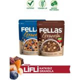 Fellas Granola 2'li Mix Paket - Yaban Mersini & Kuruyemişli (200 g) + Fındık & Kakaolu (200 g) - 400 gr