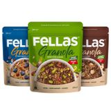 Fellas Granola 3'lü Mix Paket - Yaban Mersinli 200 g + Fındık ve Kakao 200 g + Antep Fıstıklı
