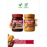 Fellas Kakaolu Fındık Kreması (315 g) ve %100 Fıstık Ezmesi (300 g) Katkısız Lezzet Türkiye Menşeli