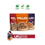 Fellas Protein Granola (270 g) 3'lü Mix Paket - Hindistan Cevizi + Kırmızı Meyveler + Karışık Kuruyemişli