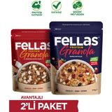 Fellas Protein Granola 2'li Mix Paket - Hindistan Cevizi & Kakao (270 g) + Kırmızı Meyveli (270 g) - 540 gr