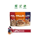 Fellas Protein Granola 3'lü Mix Paket - Hindistan C. & Kırmızı Meyveler & Karışık Kuruyemişli (270 g)