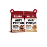 Fellas Whey Protein Tozu Çikolata Aromalı (525 G) x 2 + Whey Protein Tozu Kurabiye Aromalı (525 G) x 2