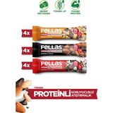Fellas Yüksek Protein Bar (45 g) Karma Kutu - 12 Adet (3 Çeşit)