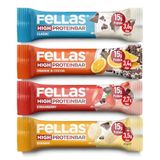 Fellas Yüksek Protein Bar, Karma Kutu (4 Çeşit), 45gr x 12 Adet