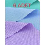 Felluci Textile 40X50 Microfiber Sihirli Yüzey Temizleme Cam ve Ayna Silme Bezi 6ADET - Renkli