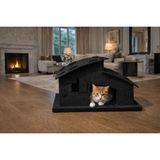 FELTBİ Keçe Kedi Evi Feltbi Home - Siyah - Krem