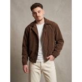 Felvino Erkek Fitilli Kadife Bomber Ceket Fermuarlı Çıtçıtlı Mont - Kahverengi - XL