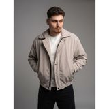 Felvino Erkek Fitilli Kadife Bomber Ceket Fermuarlı Çıtçıtlı Mont - Taş - XL