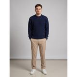 Felvino Erkek Premium Selanik Örgü Bisiklet Yaka Triko Kazak - Lacivert - 2XL