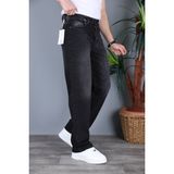 Felvino Erkek Yıkamalı Baggy Bol Kesim Kot Pantolon - Siyah - 32