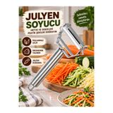 Felyra Jülyen Meyve Sebze Doğrayıcı Paslanmaz Çelik Ergonomik Metal Saplı Sebze Soyucu