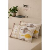 Fem Tekstil 2’li Yastık Kılıfı | Pamuklu | 50 x 70 cm | Günlük & Çeyizlik | Ağaç Desenli