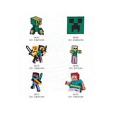 fema aksesuar Ütü İle Yapışan Arma-Patch-MINE-CRAFT OYUN FİGÜRLERİ (6'LI SET)
