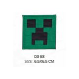 fema aksesuar Ütü İle Yapışan Arma-Patch-Yama MINE-CRAFT CREEPER 6,5X6,5 CM (1 ADET)