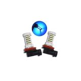 Femex 2 Adet H11 Sis Farı İçin Özel Led Ampul Mercekli 66 Ledli Buz Mavisi