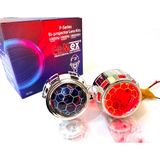 Femex Bi-xenon Kırmızı Renk Bal Petek Desenli Far İçi Mercek 2,5 Inc Far Merceği Led Xenon Uyumlu