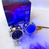 Femex Bi-xenon Mavi Renk Bal Petek Desenli Far İçi Mercek 2,5 Inc Far Merceği Led Xenon Uyumlu